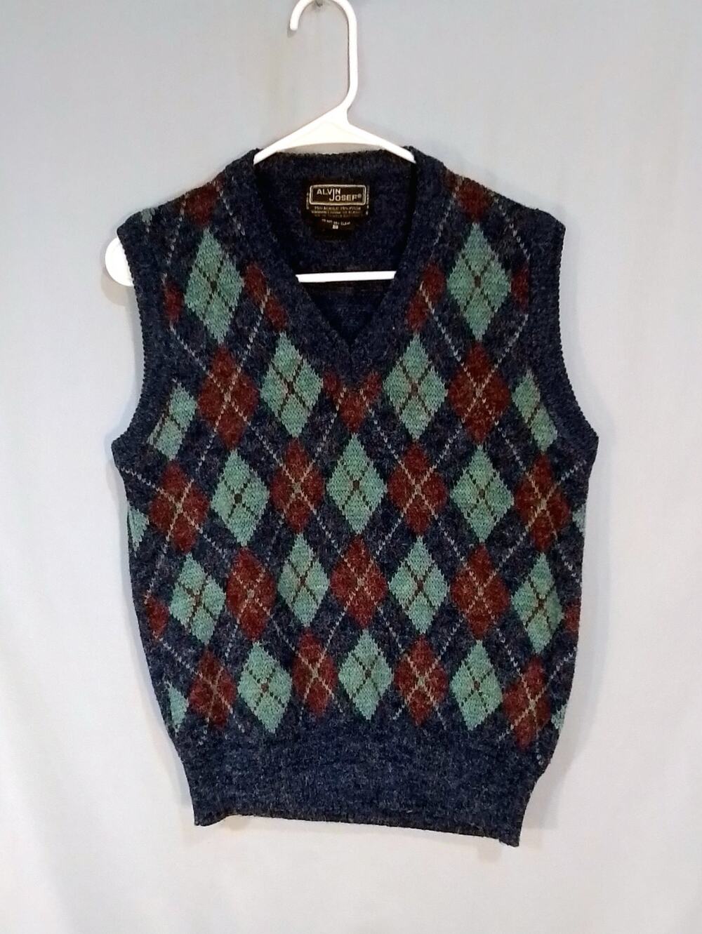 Alvin Josef  Gray with blue and red argil men's vest